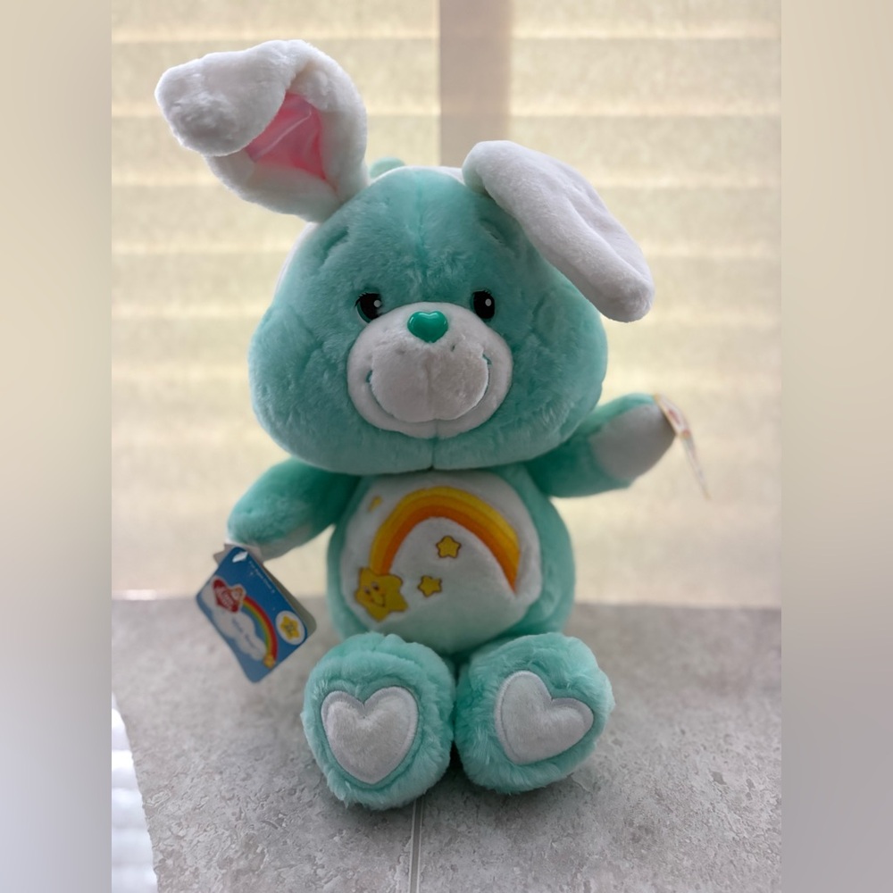 NWT / Care Bears / Easter Collection / Wish Bear Plush / 20th Anniversary